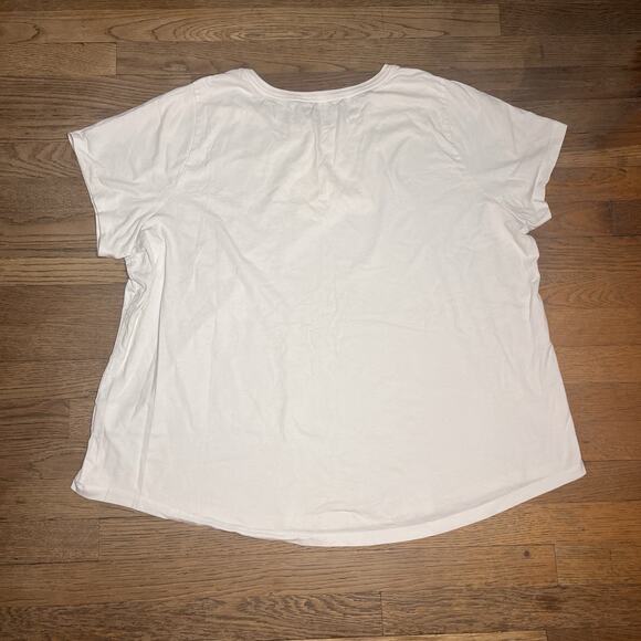 Nike Womens Cotton White T Shirt Sportswear Fierce Plus Size 3X Leopard Logo - Picture 3 of 9